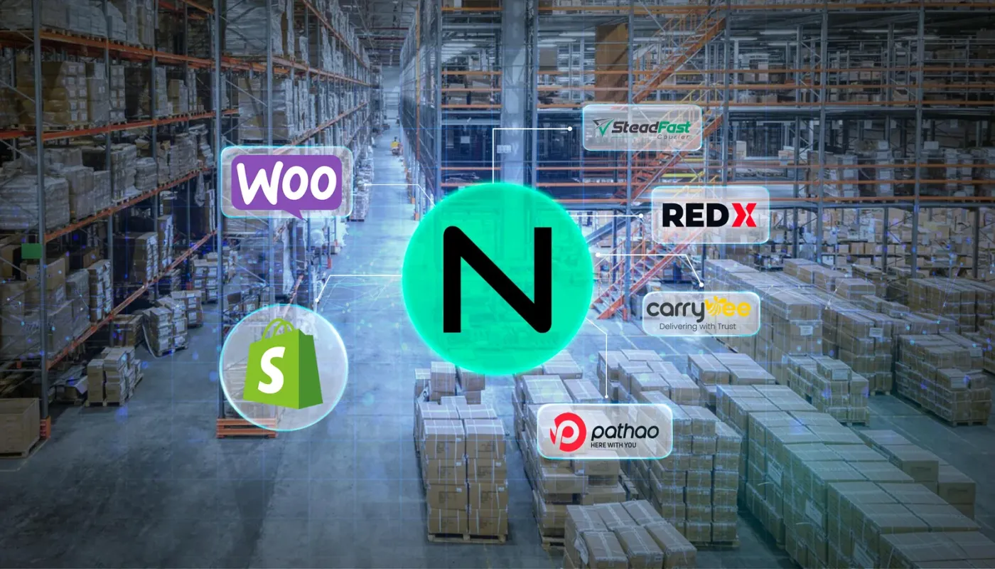 Nuport connecting Shopify and WooCommerce stores with Pathao, RedX, Carrybee and Steadfast couriers