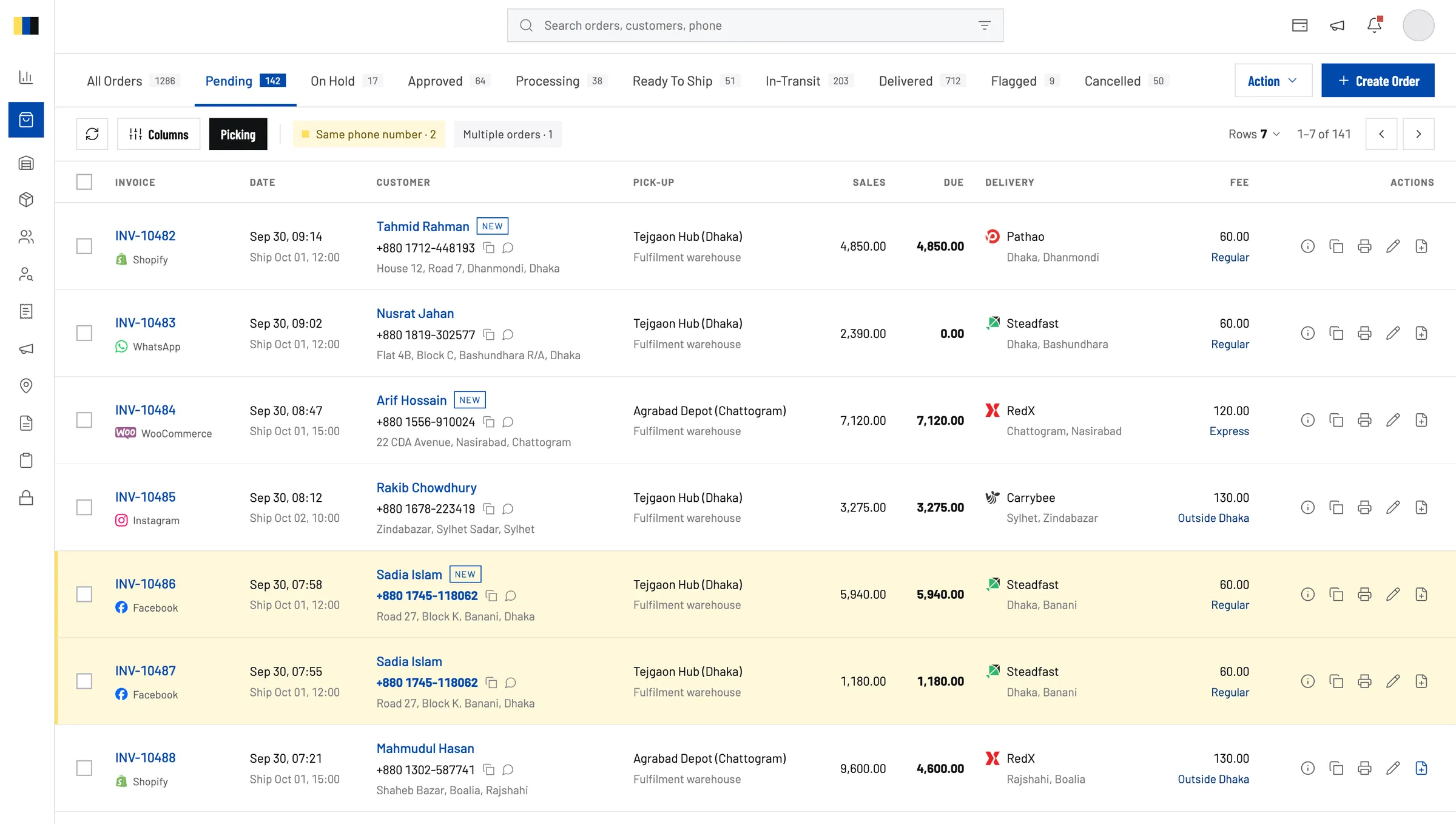 Nuport orders dashboard